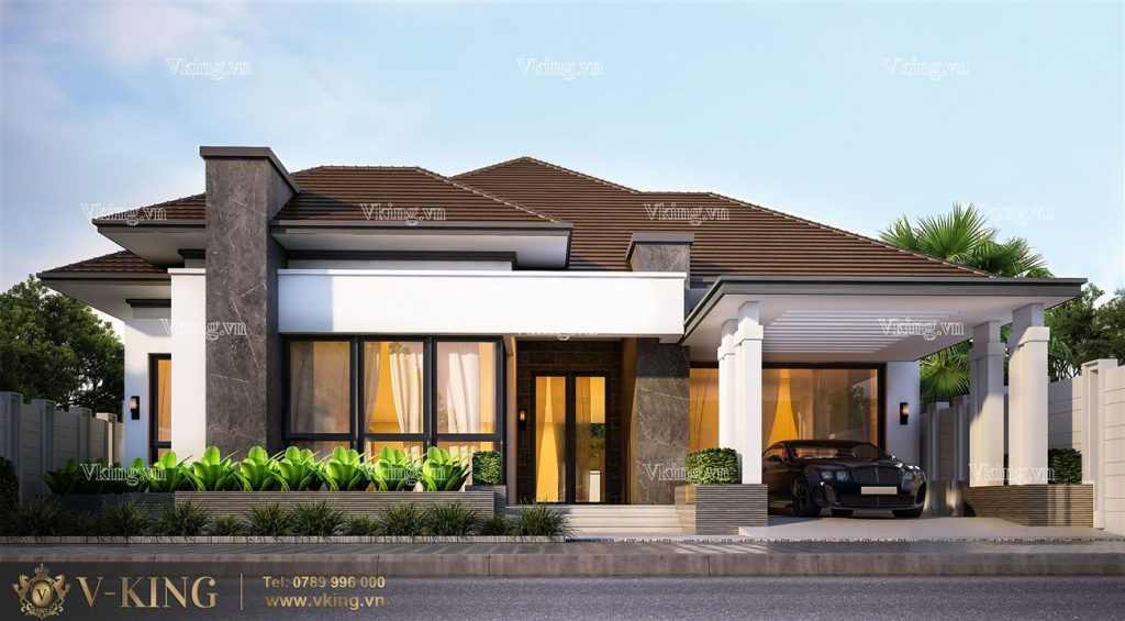 VKING - ĐỊA CHỈ UY TÍN CHUYÊN THIẾT KẾ VÀ THI CÔNG NHÀ VƯỜN MÁI NHẬT ĐẸP VÀ CHẤT LƯỢNG 9 biet thu vuon hien dai bt2105 1