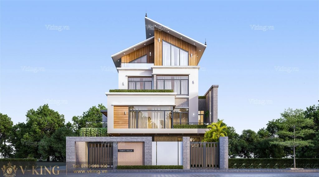 Thi công thiết kế nhà 3 tầng mái lệch trên toàn quốc