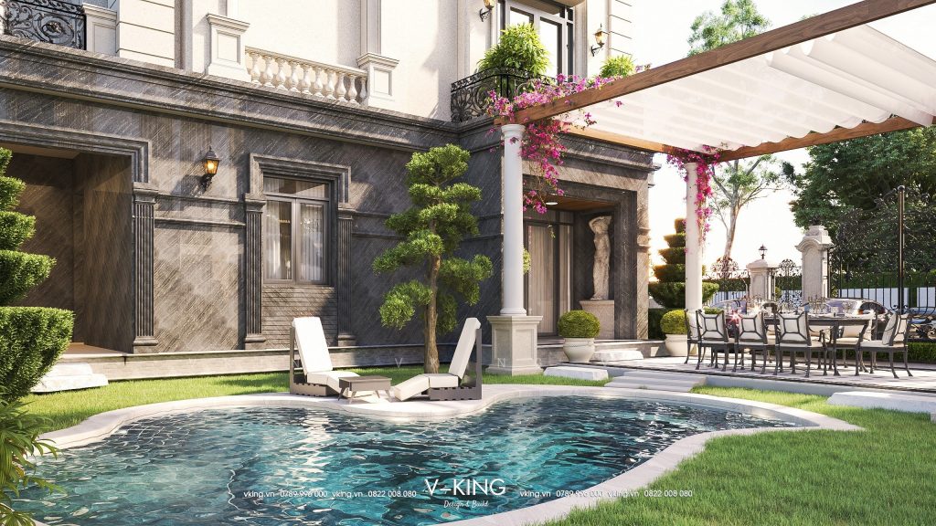 VKING - ĐƠN VỊ THIẾT KẾ NHÀ SÂN VƯỜN CÓ HỒ BƠI ĐẸP - GIÁ TỐT 9 biệt thự có hồ bơi