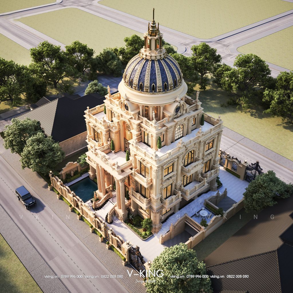 VKING - ĐƠN VỊ THIẾT KẾ THI CÔNG BIỆT THỰ HÀNG ĐẦU VIỆT NAM 3 dinh thu co dien vk23010