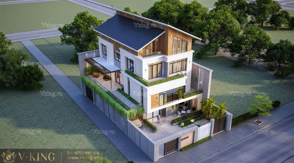 Thi công thiết kế nhà 3 tầng mái lệch trên toàn quốc