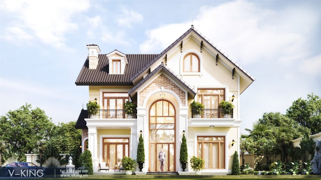 VKING - ĐƠN VỊ THIẾT KẾ, THI CÔNG TRỌN GÓI NHÀ 2 TẦNG MÁI THÁI TOÀN QUỐC GIÁ TỐT 3 Nhà 2 tầng 1 tum mái thái