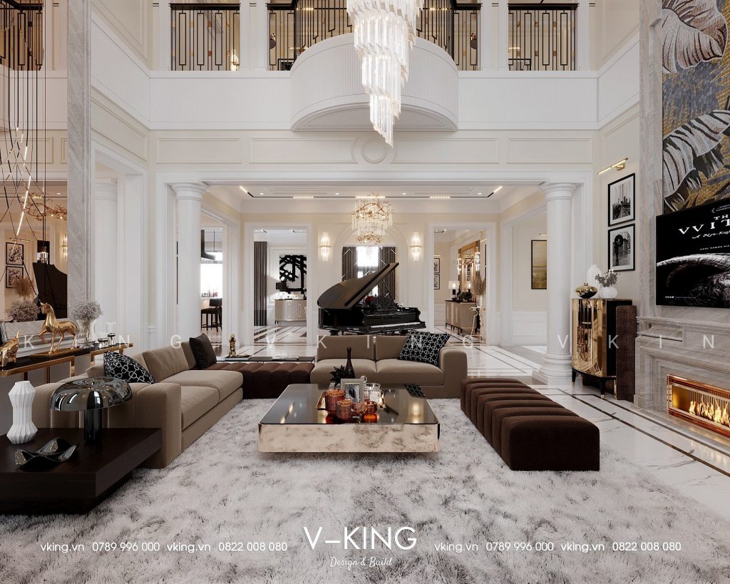 VKING - ĐƠN VỊ UY TÍN SỐ 1 VIỆT NAM VỀ THIẾT KẾ THI CÔNG NỘI THẤT 5 phong khach dep vk23010