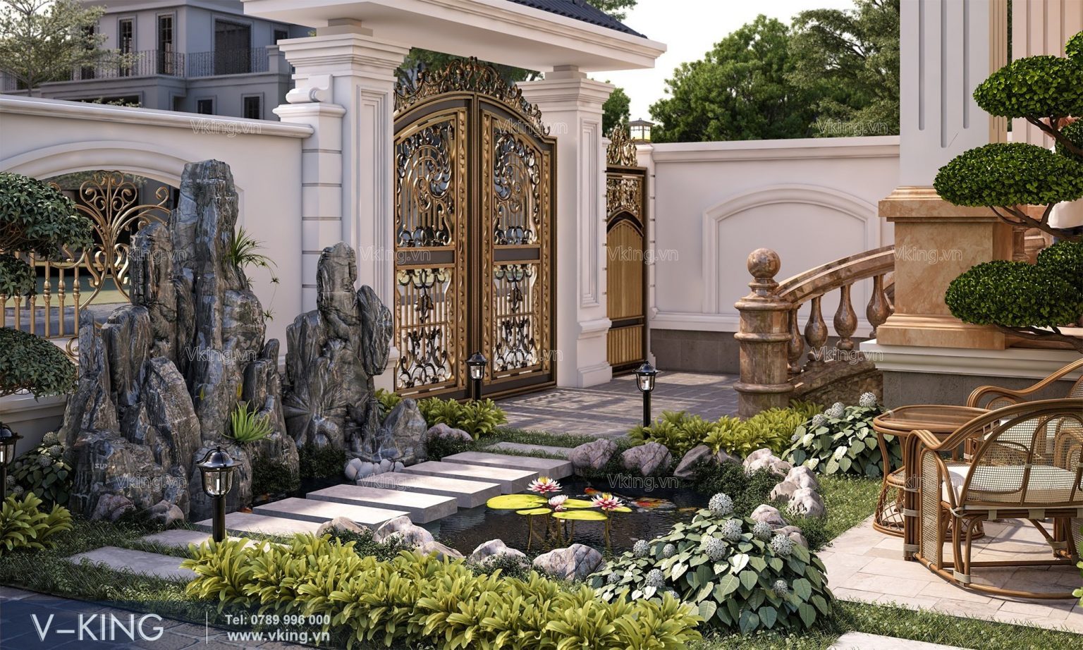 thiết kế xây dựng nhà đẹp tân cổ điển