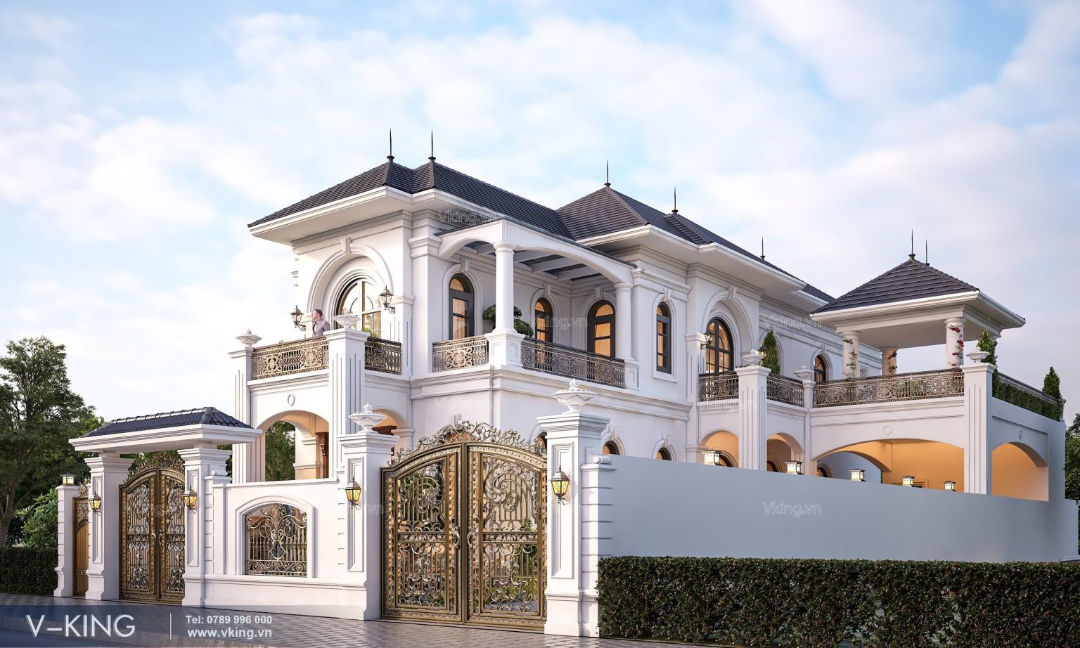 thiết kế xây dựng nhà đẹp tân cổ điển