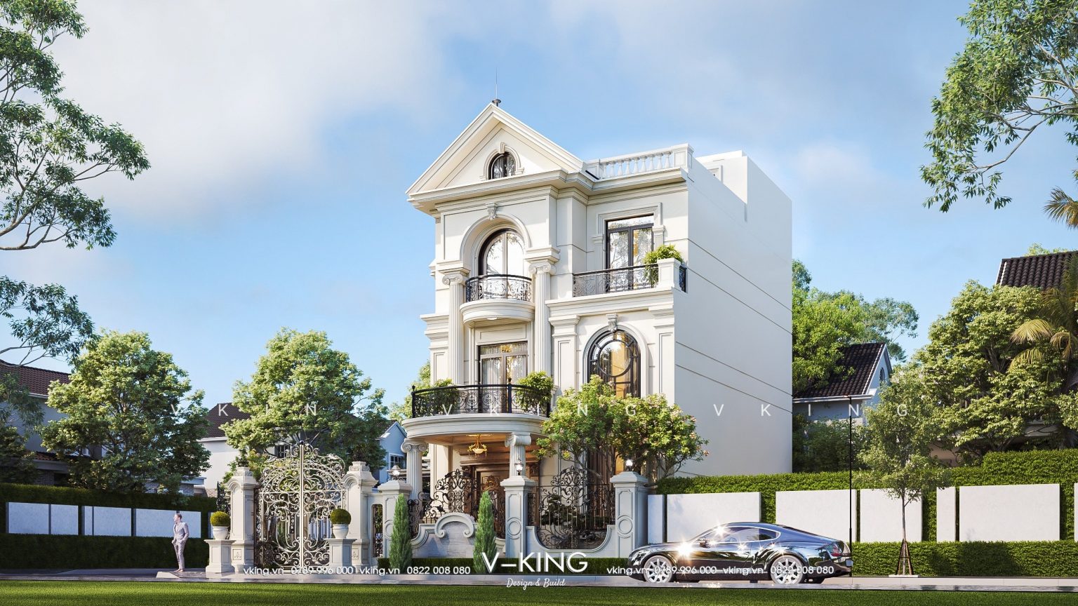 thiết kế xây dựng nhà tân cổ điển