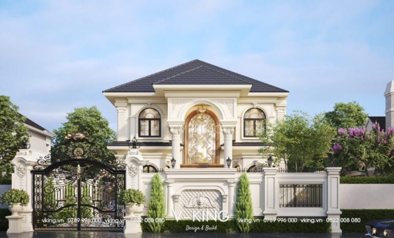 cổng nhà tân cổ điển sang trọng