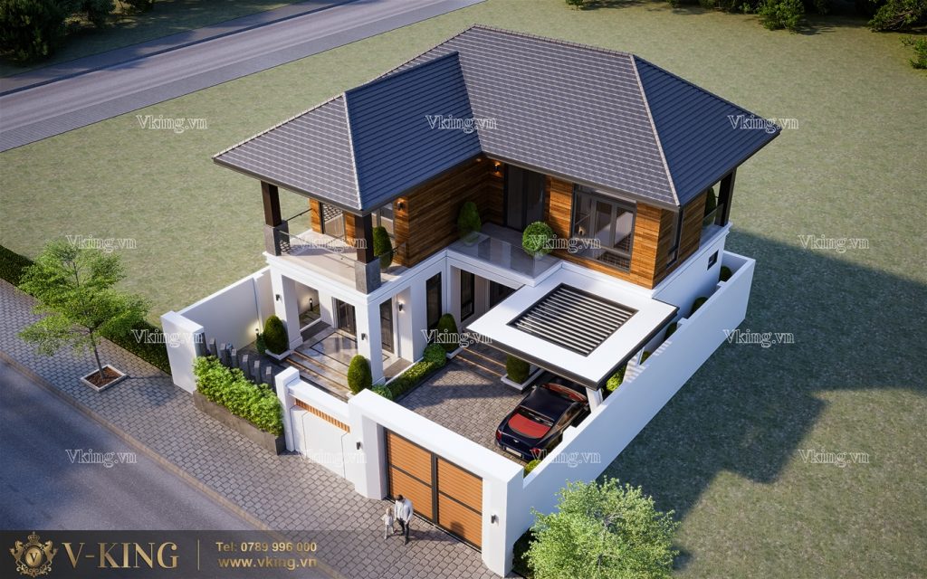 toàn cảnh biệt thự kiểu nhật