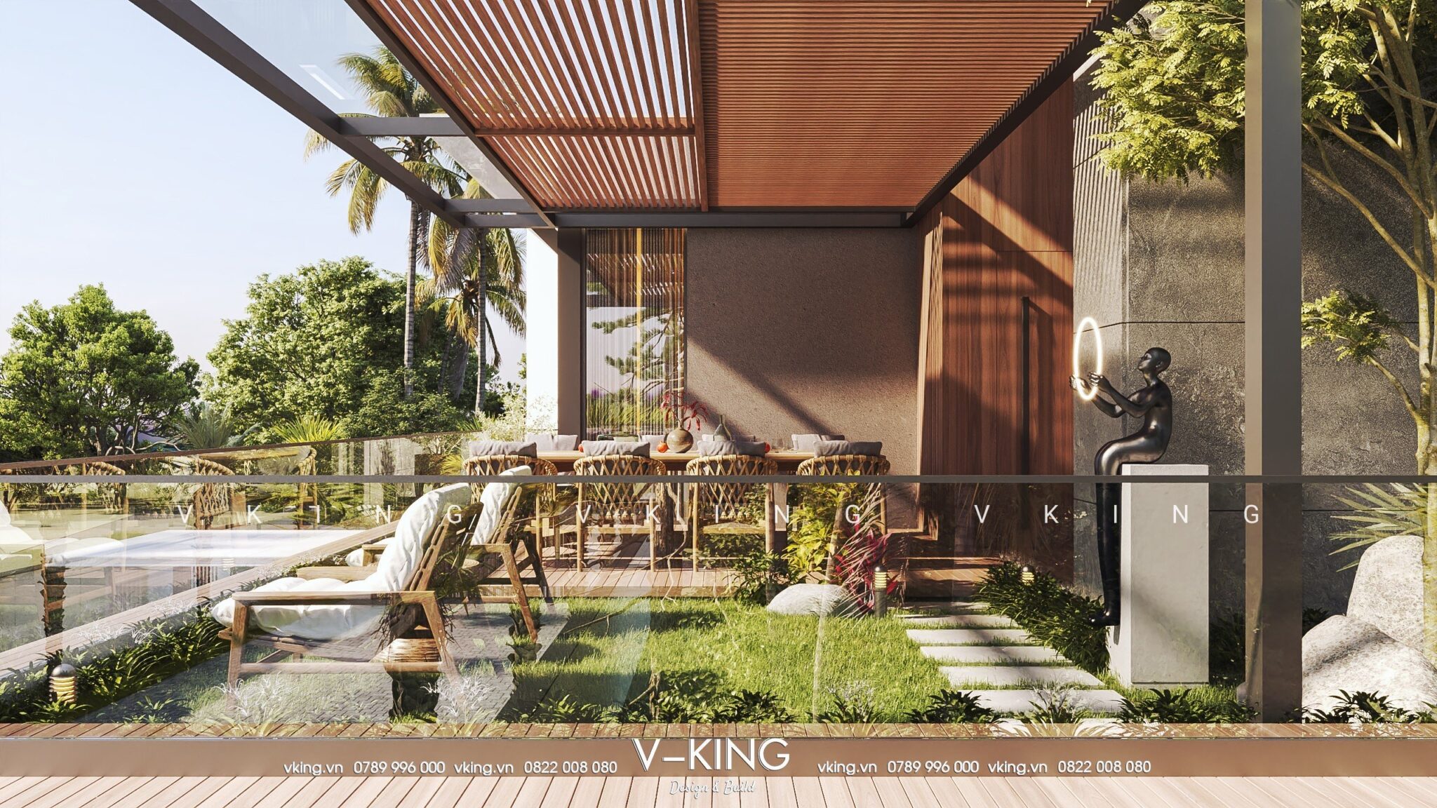 BST Mẫu Nhà Vườn Hiện Đại Thoáng Mát Theo Xu Hướng 2024 - Vking