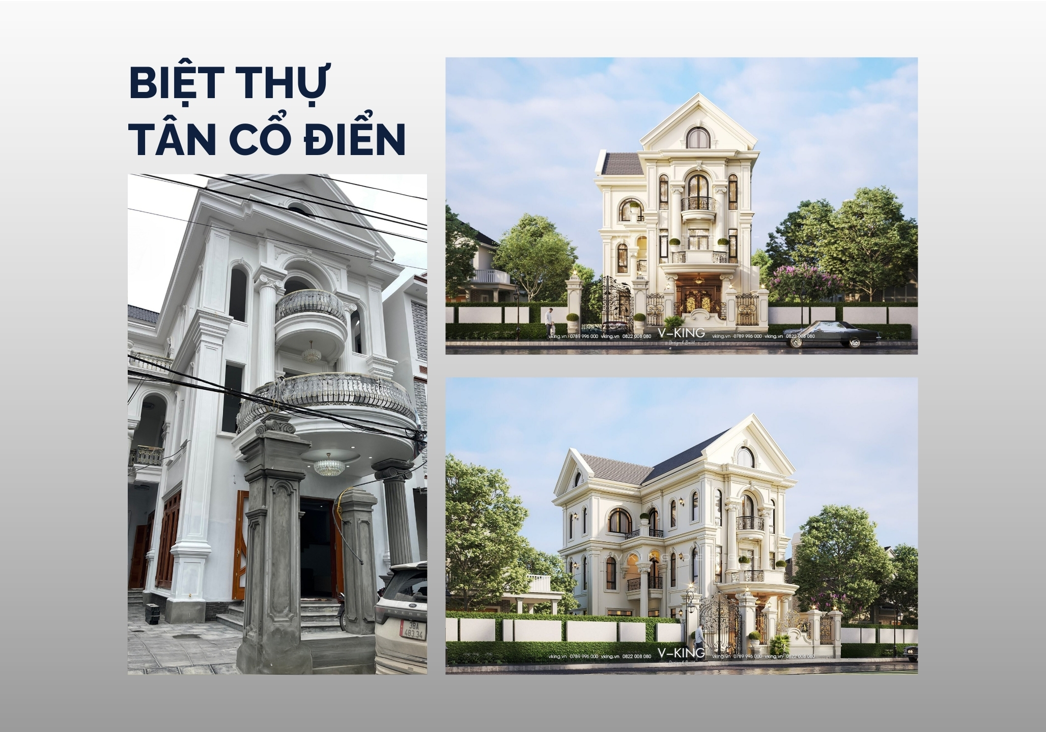 thi công biệt thự tân cổ điển