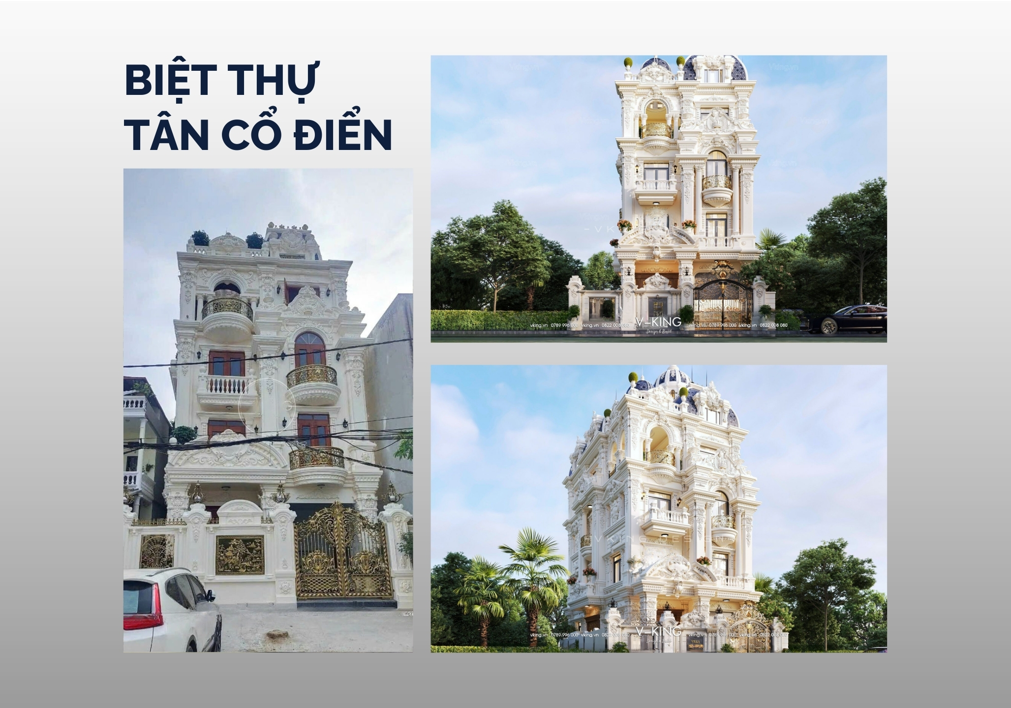 thi công biệt thự tân cổ điển