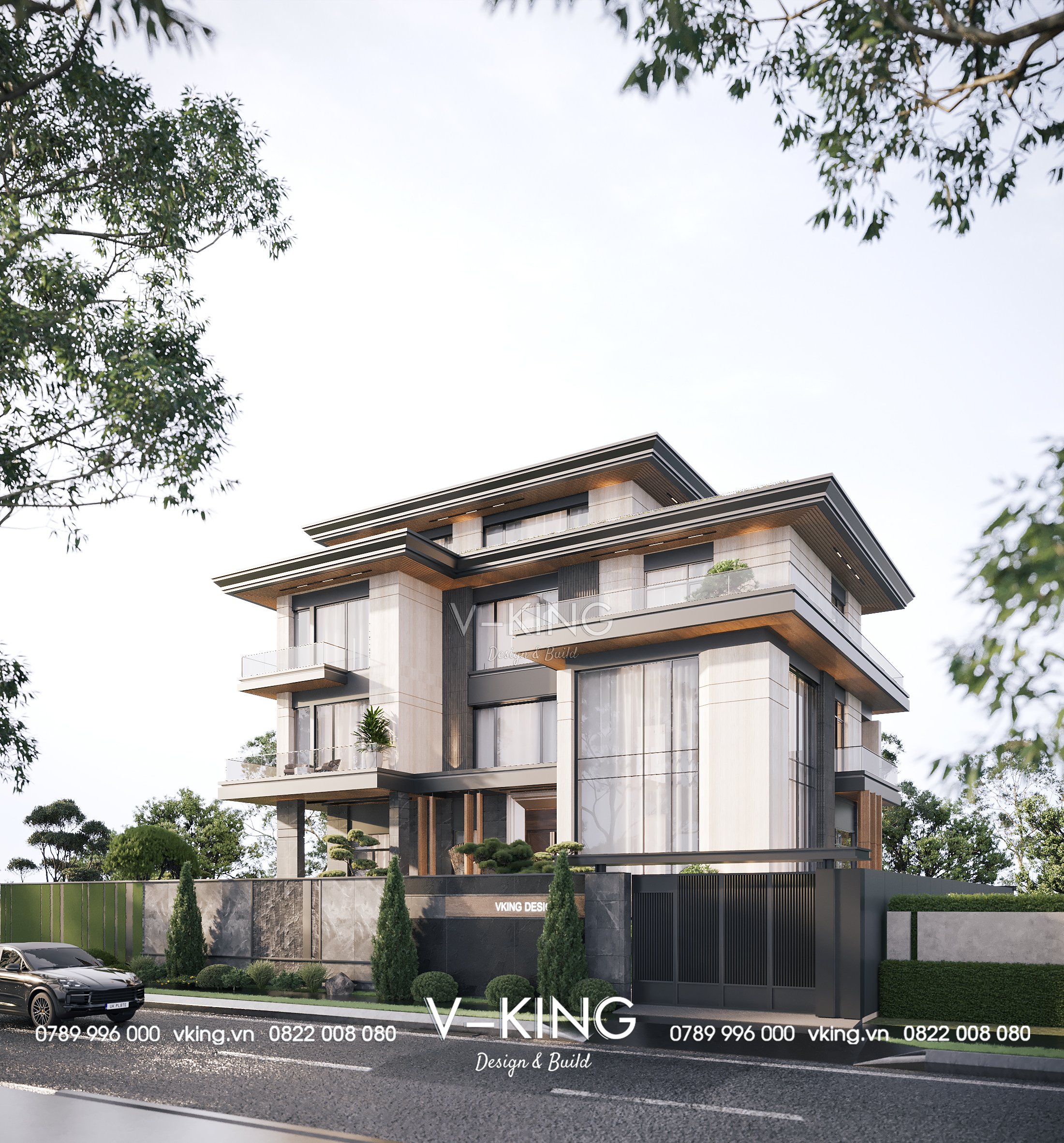 MẪU NHÀ BIỆT THỰ HIỆN ĐẠI ĐẸP NĂM 2024 2 nhà đẹp hiện đại 3 tầng 1 tum năm 2024