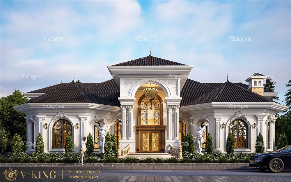 biệt thự 1 tầng cổ điển