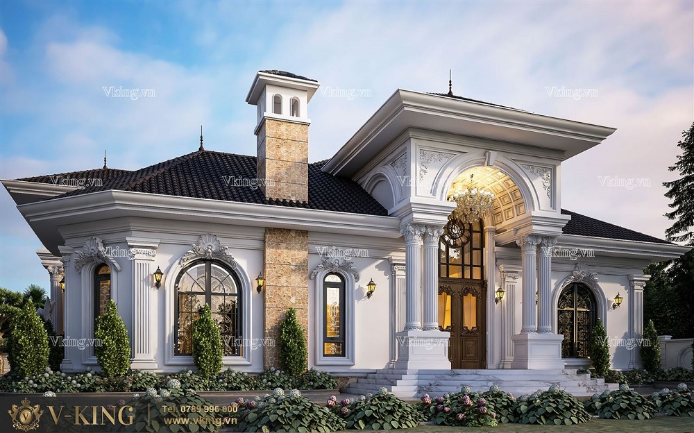 biệt thự 1 tầng cổ điển