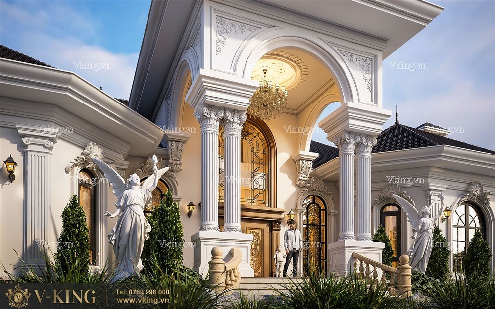 biệt thự 1 tầng cổ điển