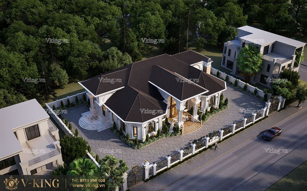 biệt thự 1 tầng cổ điển