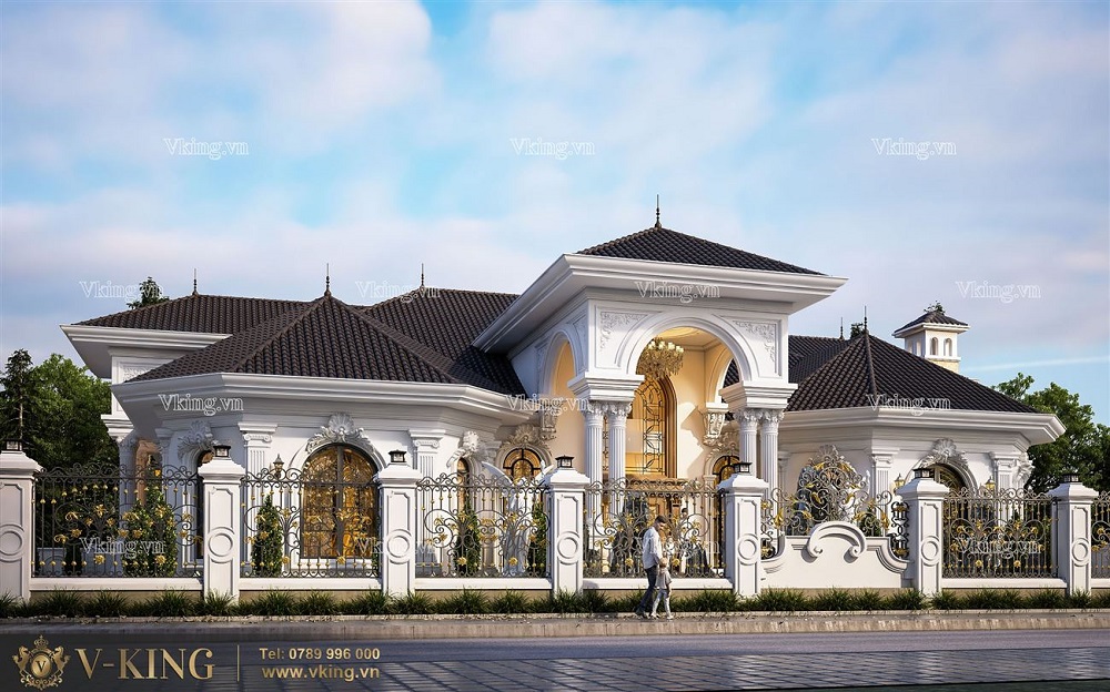 biệt thự 1 tầng cổ điển