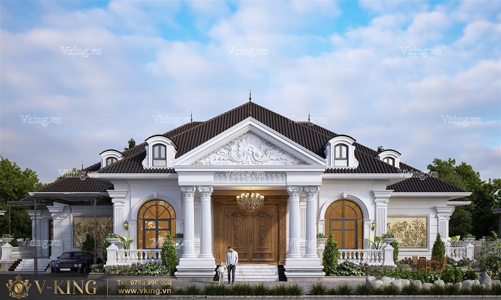 biệt thự 1 tầng tân cổ điển