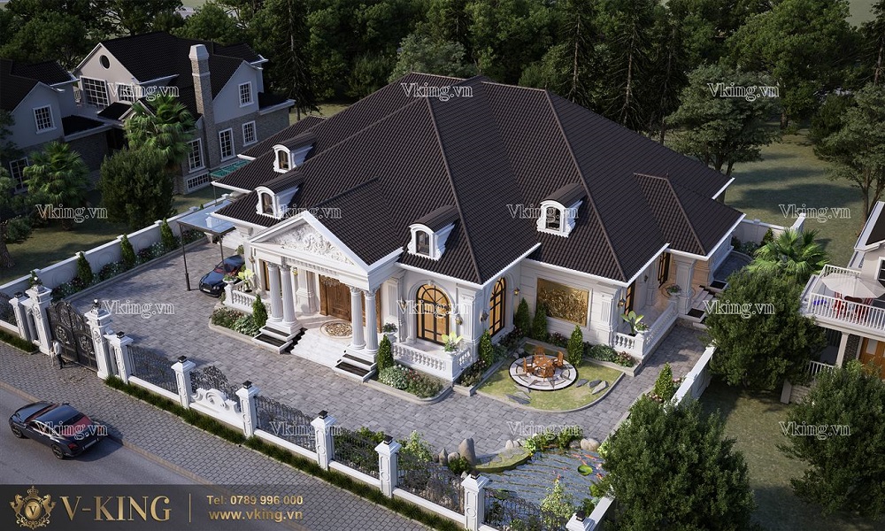 biệt thự 1 tầng tân cổ điển