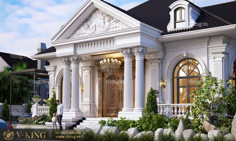 biệt thự 1 tầng tân cổ điển