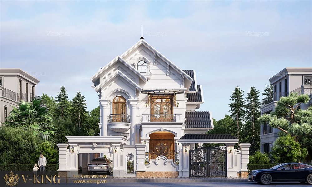 NHÀ TÂN CỔ ĐIỂN 2 TẦNG NÂNG TẦM GIÁ TRỊ CUỘC SỐNG 7 nhà tân cổ điển 2 tầng mái Thái