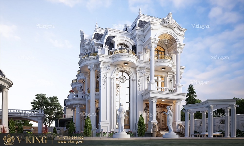 nhà 3 tầng cổ điển đẹp
