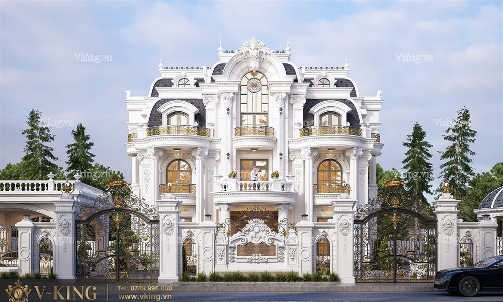 nhà 3 tầng cổ điển đẹp