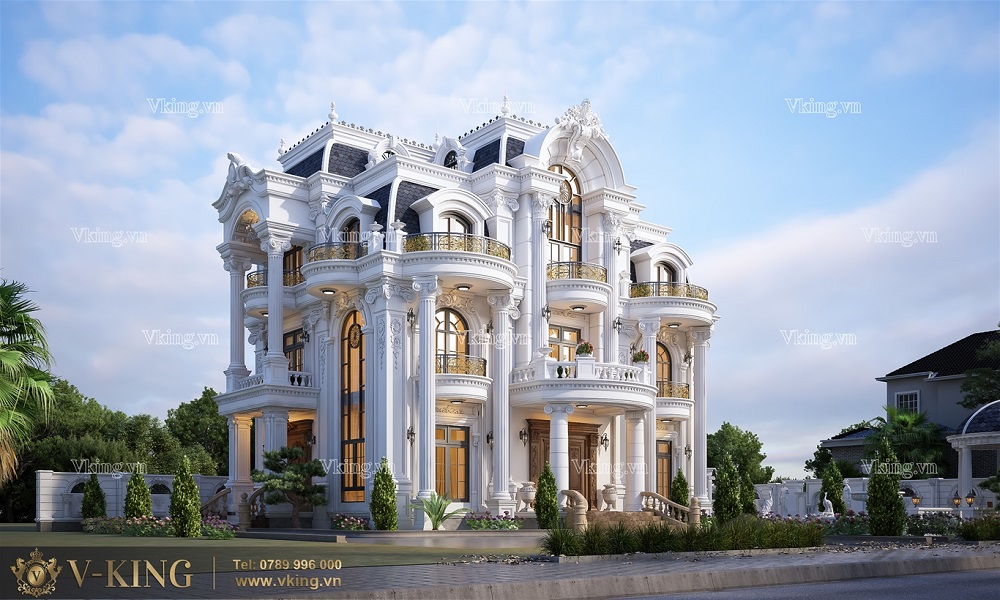 nhà 3 tầng cổ điển đẹp