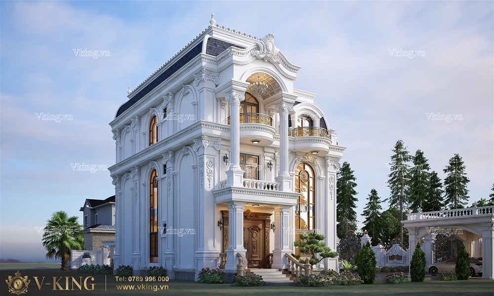 nhà 3 tầng cổ điển đẹp