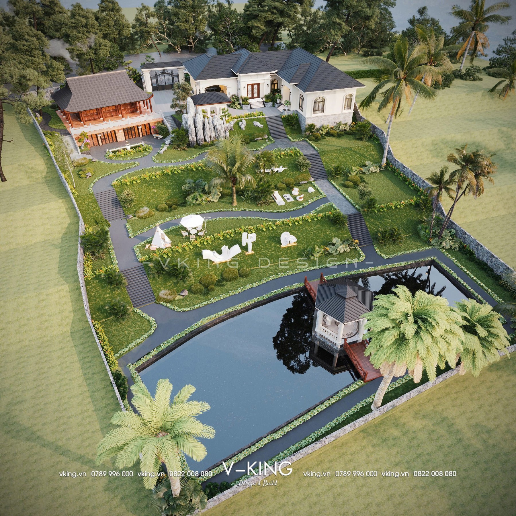 thiet ke biet thu tan co dien 1 tang mai nhat vk25003 6