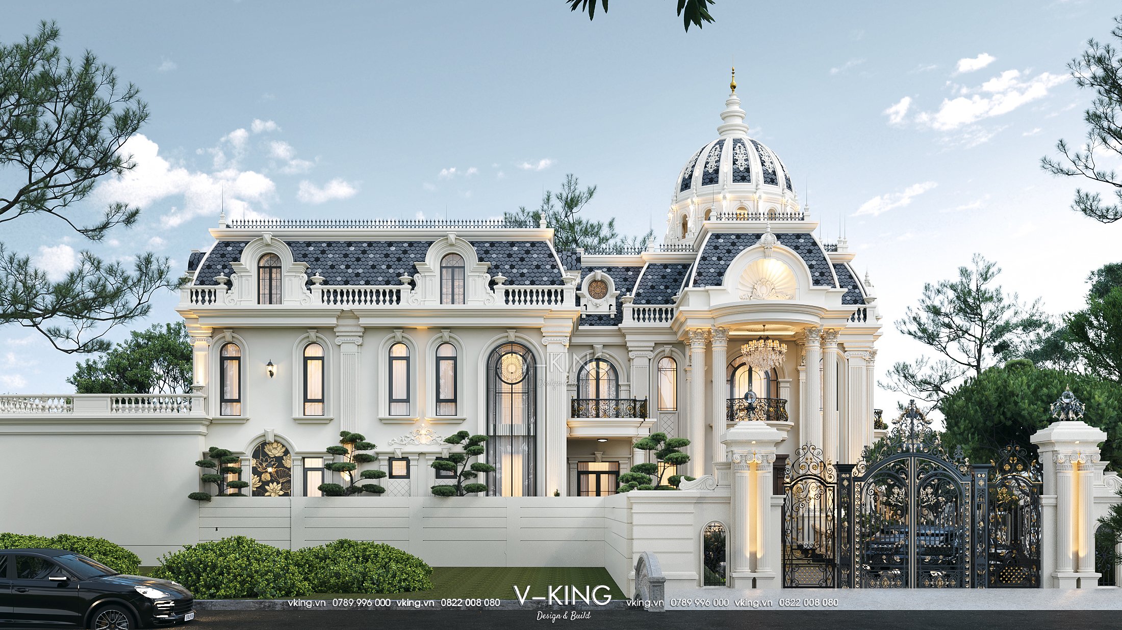 Thiết kế biệt thự sang trọng, đẳng cấp phong cách Tân cổ điển