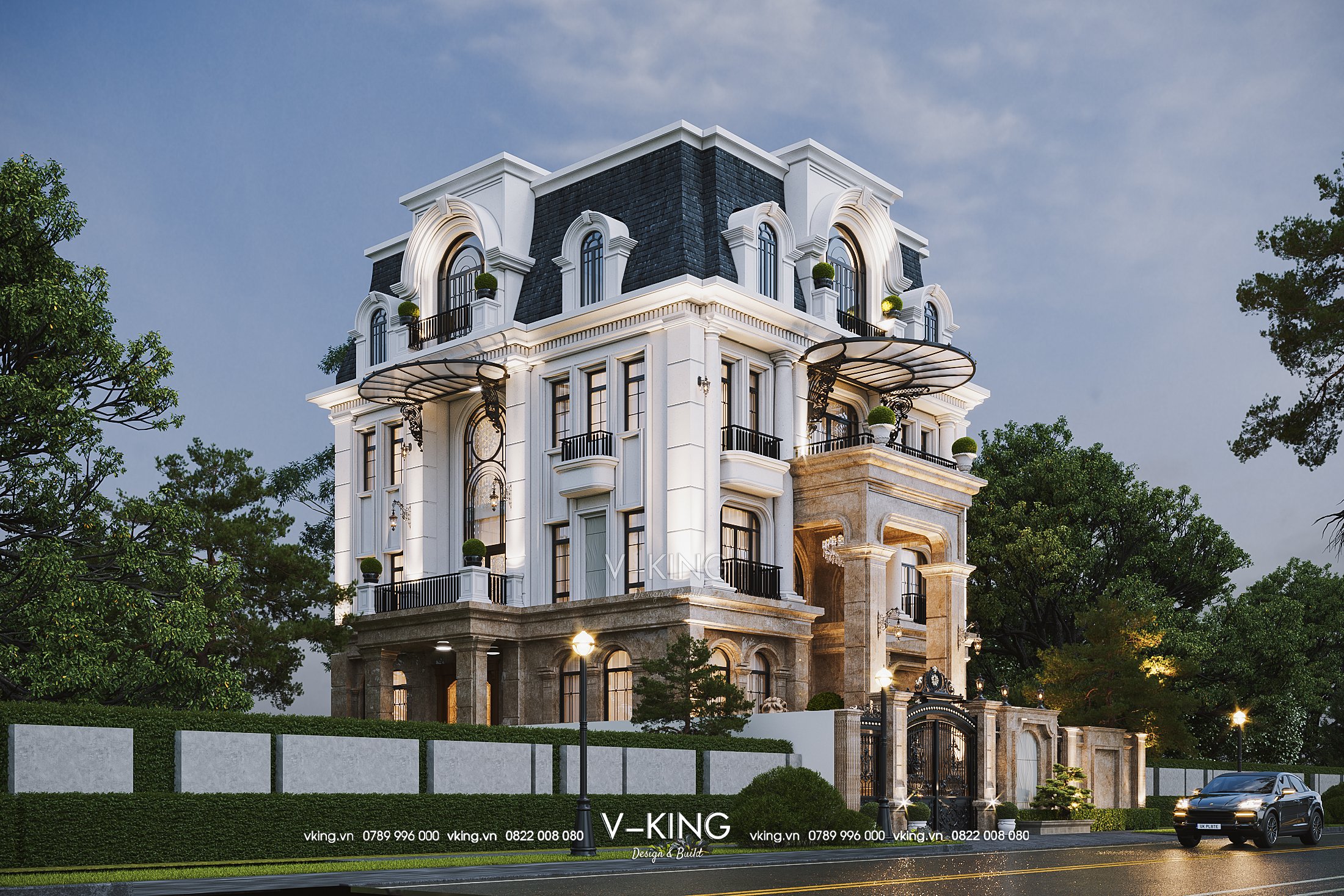 Thiết kế Biệt thự Tân cổ điển 3 tầng ấn tượng