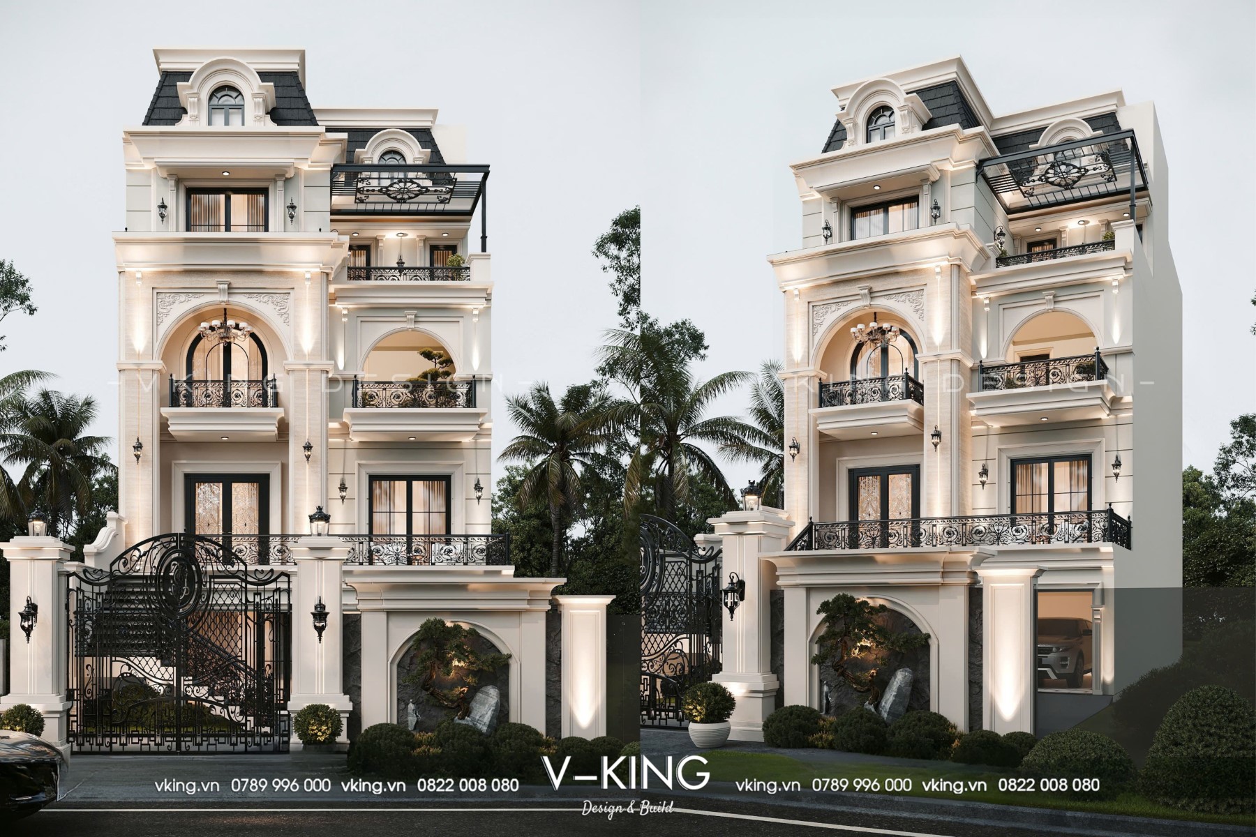 ĐỪNG XÂY DỰNG TRƯỚC KHI BẠN CÓ MỘT BẢN THIẾT KẾ KIẾN TRÚC THẬT SỰ CÓ TẦM 1 Thiết kế biệt thự 4 tầng mái mansard