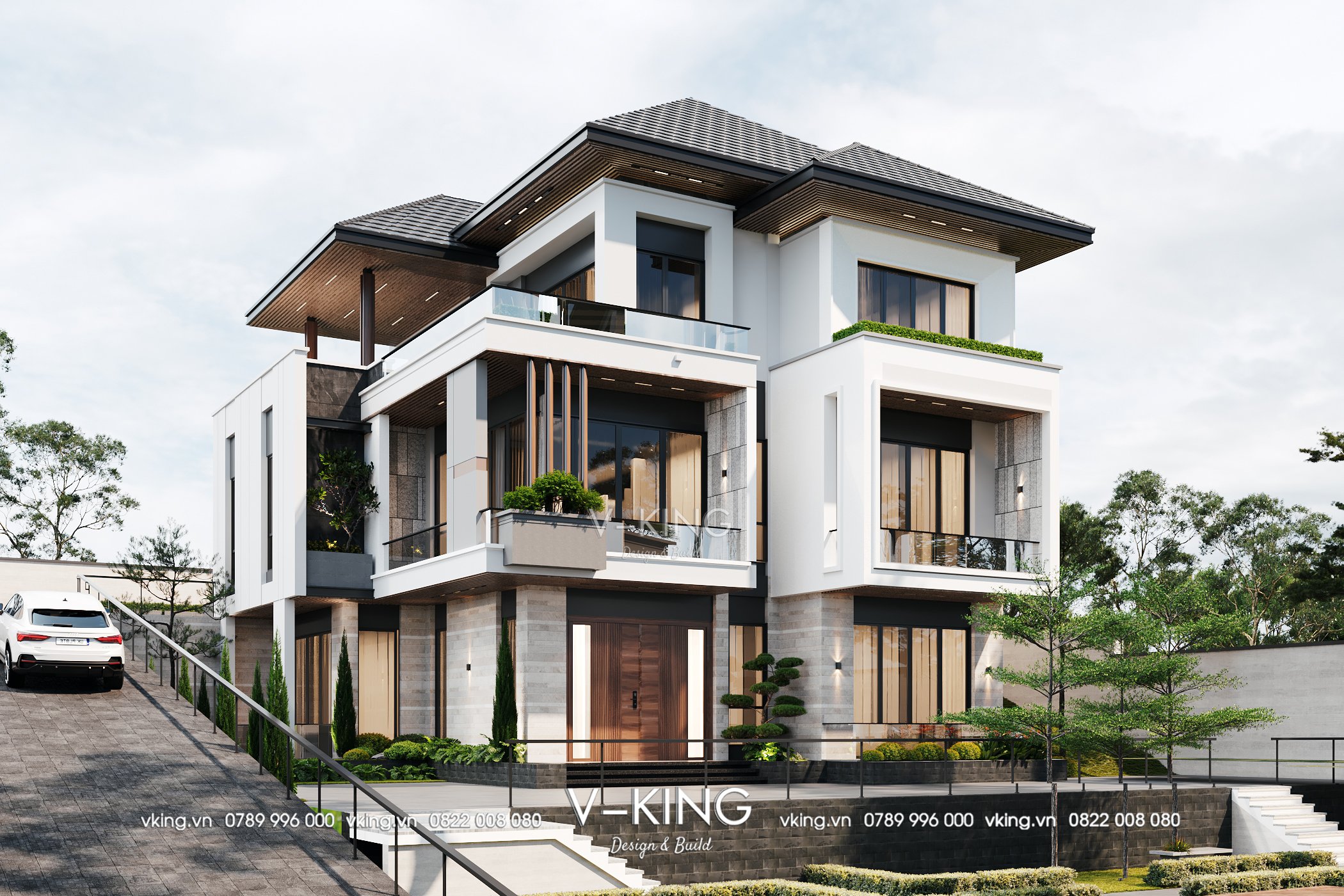 nhà hiện đại 3 tầng