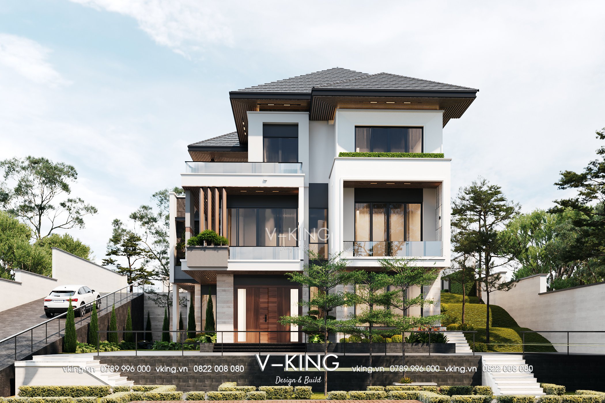 nhà hiện đại 3 tầng