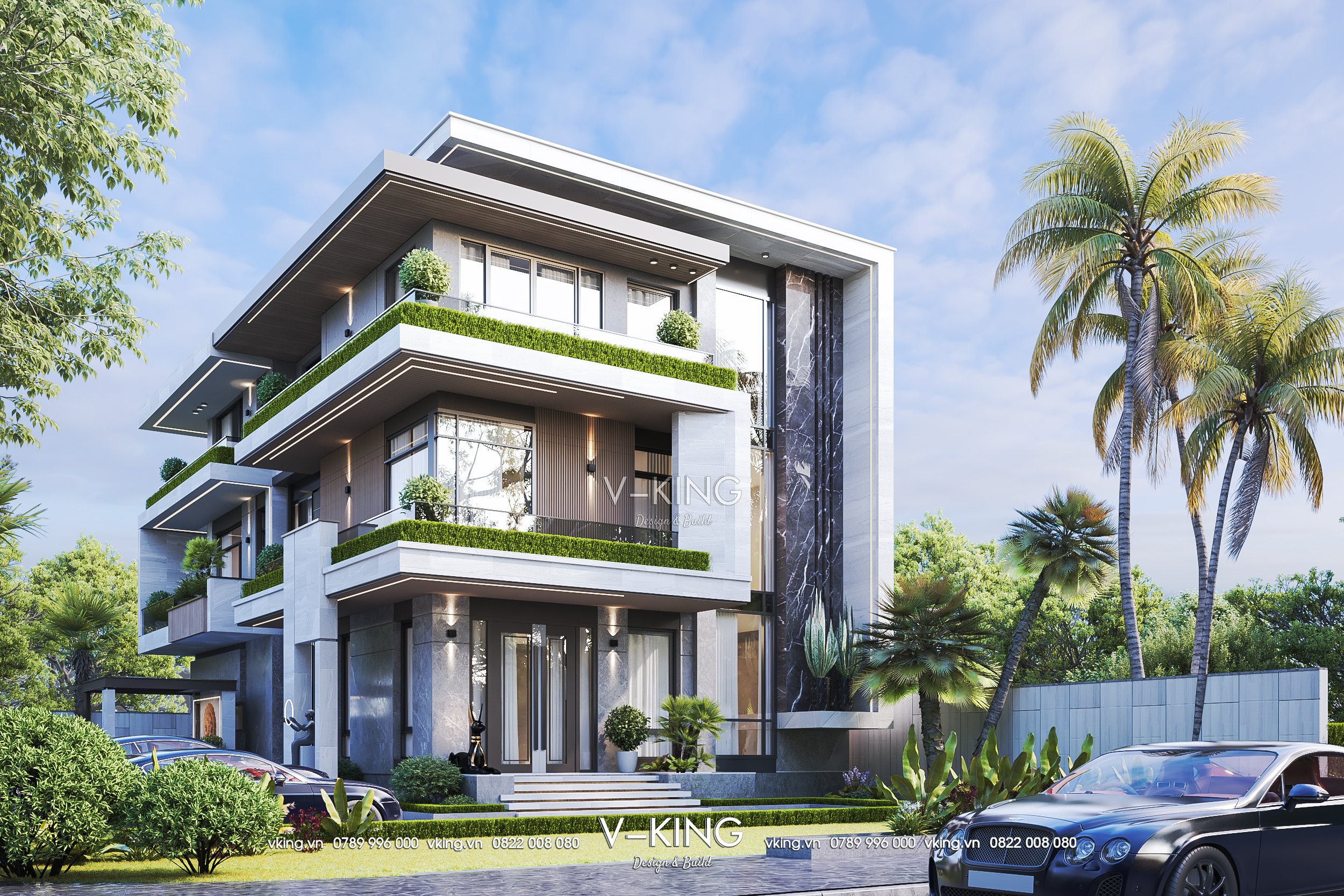 Mẫu nhà hiện đại 3 tầng đẹp