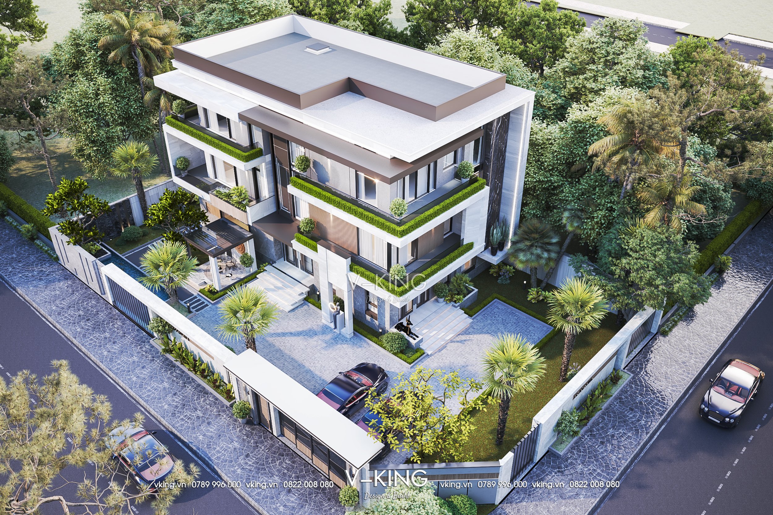 Mẫu nhà hiện đại 3 tầng đẹp