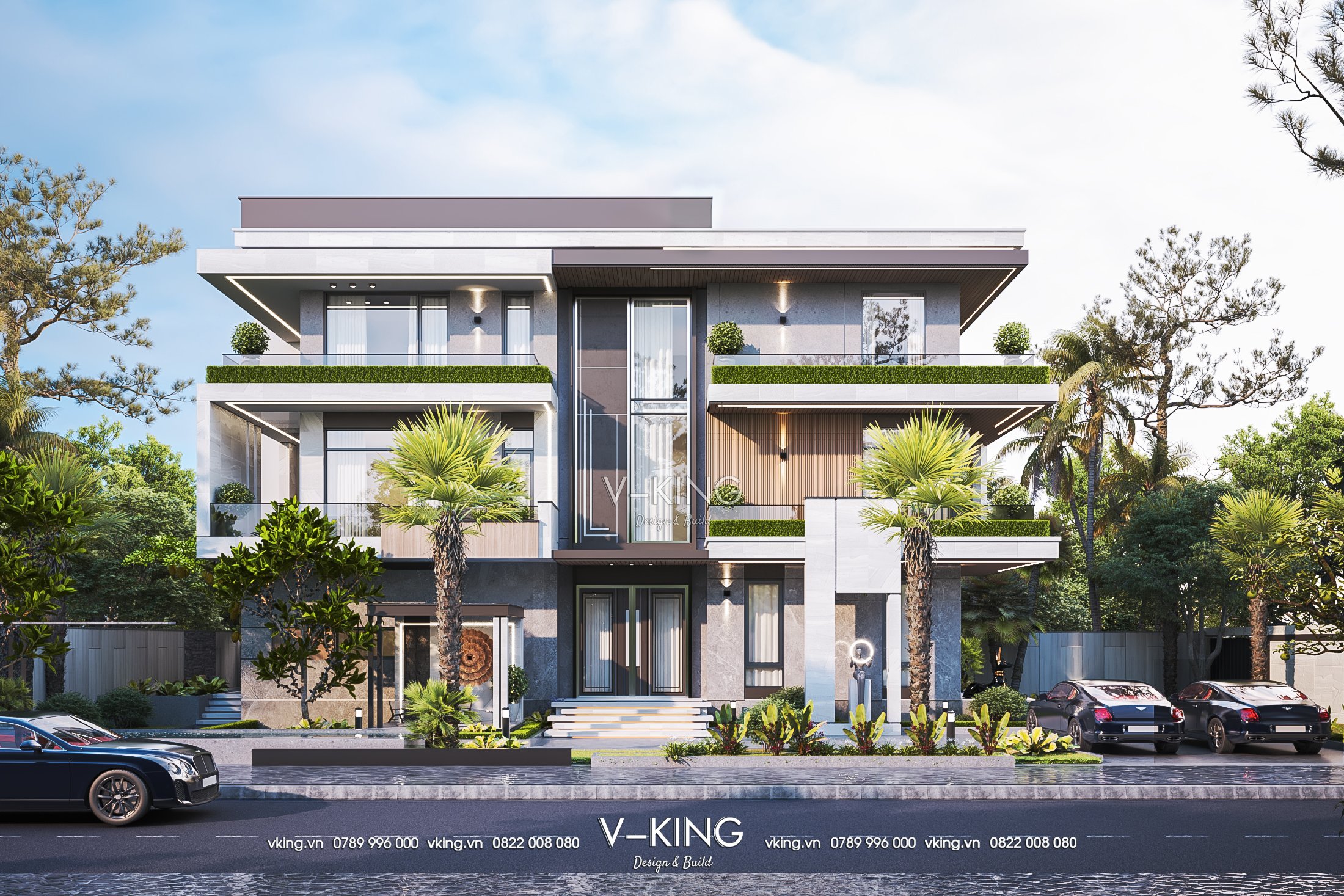 Mẫu nhà hiện đại 3 tầng đẹp