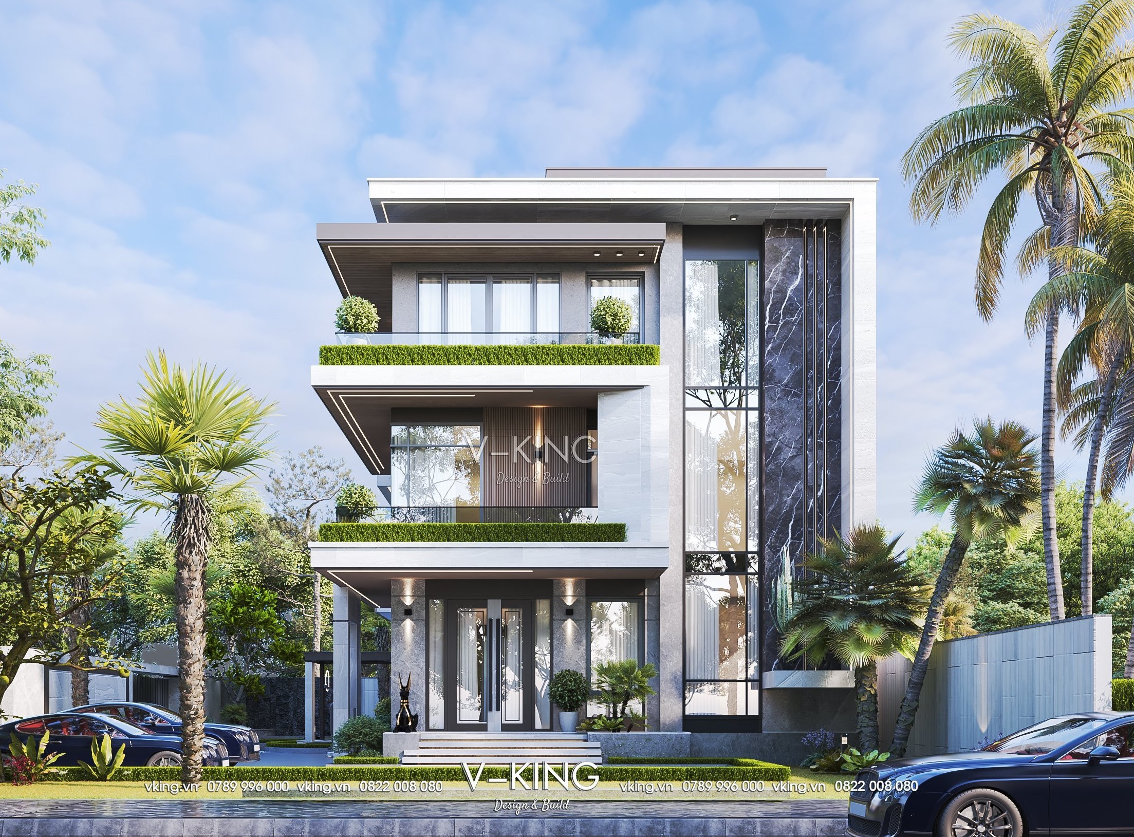 Mẫu nhà hiện đại 3 tầng đẹp