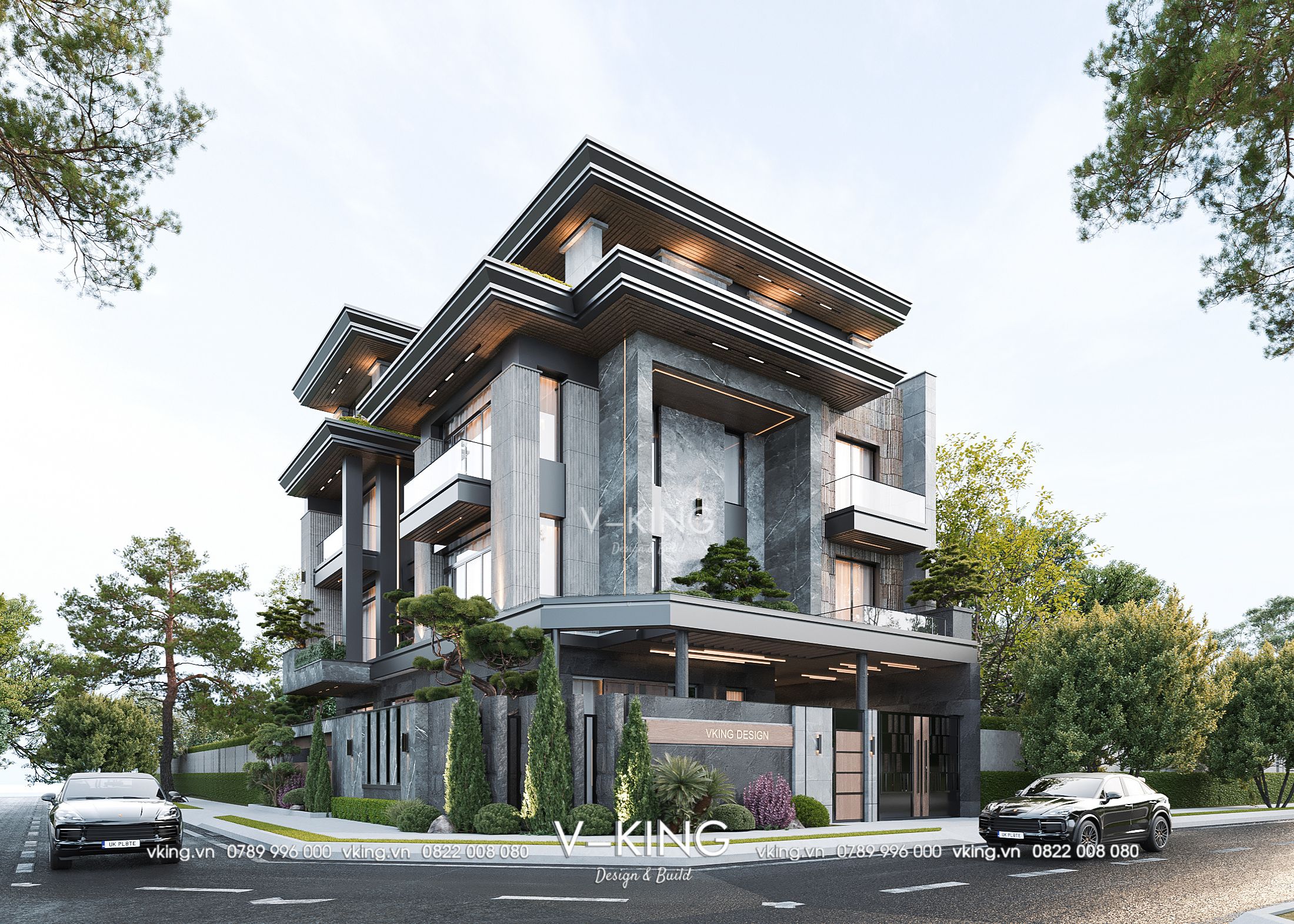 Thiết kế Biệt thự hiện đại 4 tầng đẹp