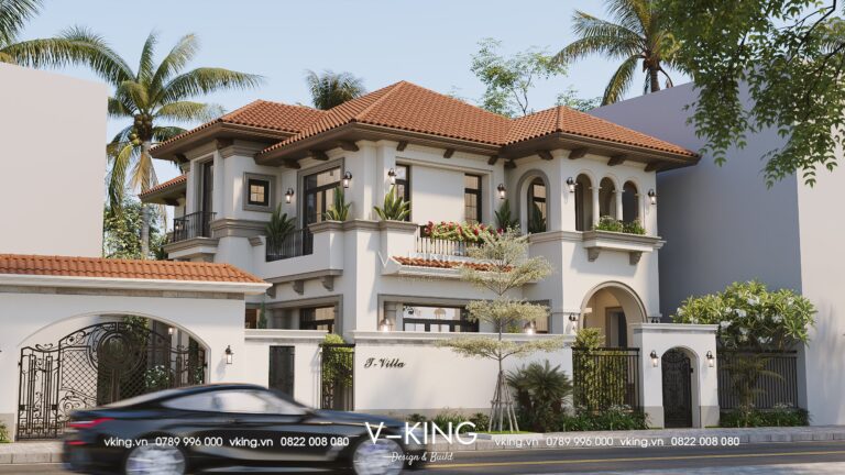 Thiết kế nhà lầu 2 tầng phong cách Địa trung hải độc đáo