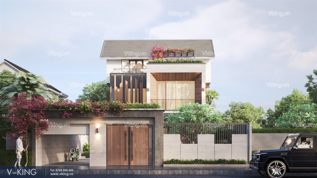Thiết kế nhà Thái 2 tầng ấm áp, gần gũi thiên nhiên