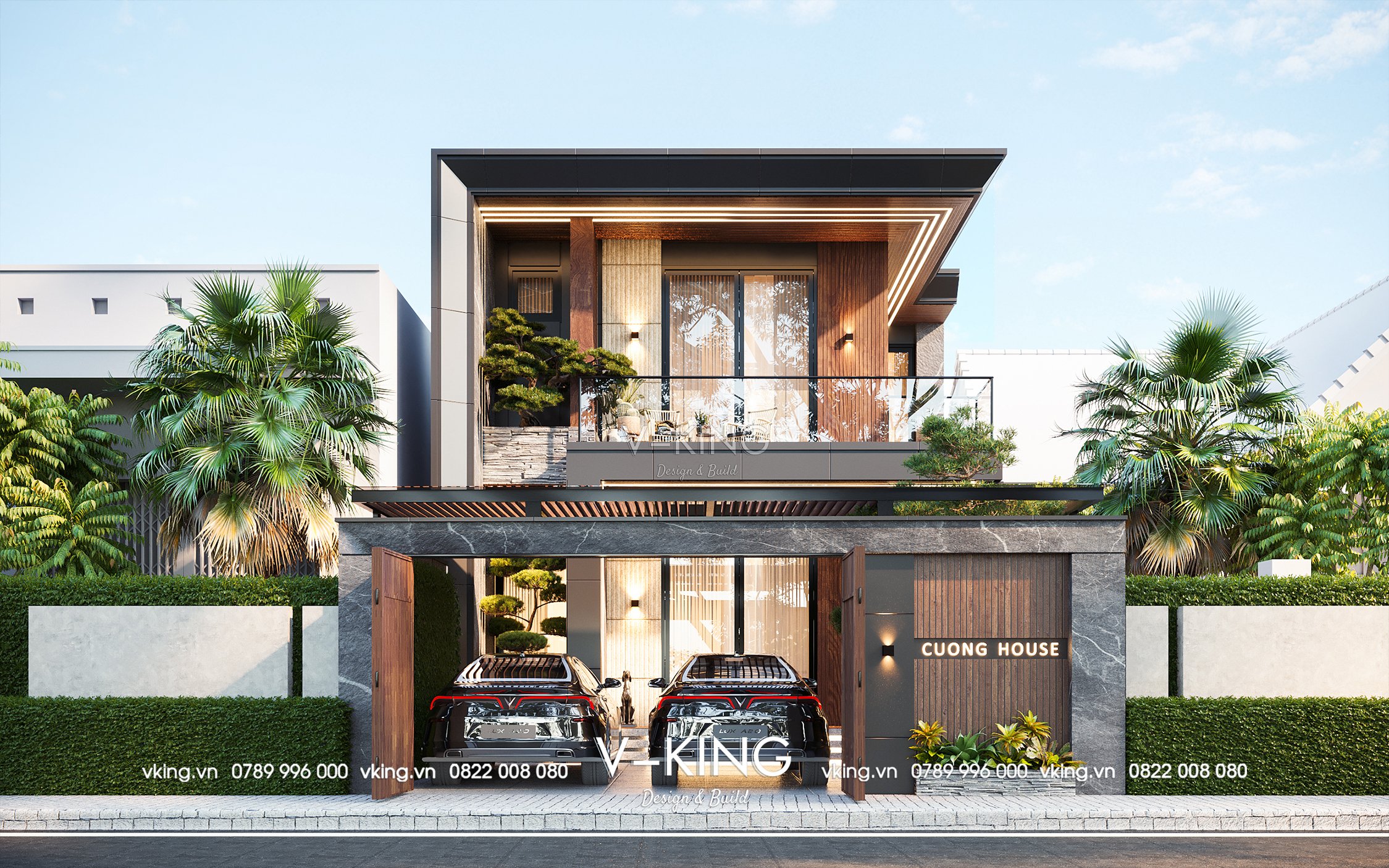 Thiết kế biệt thự 2 tỷ mái bằng phong cách Hiện đại