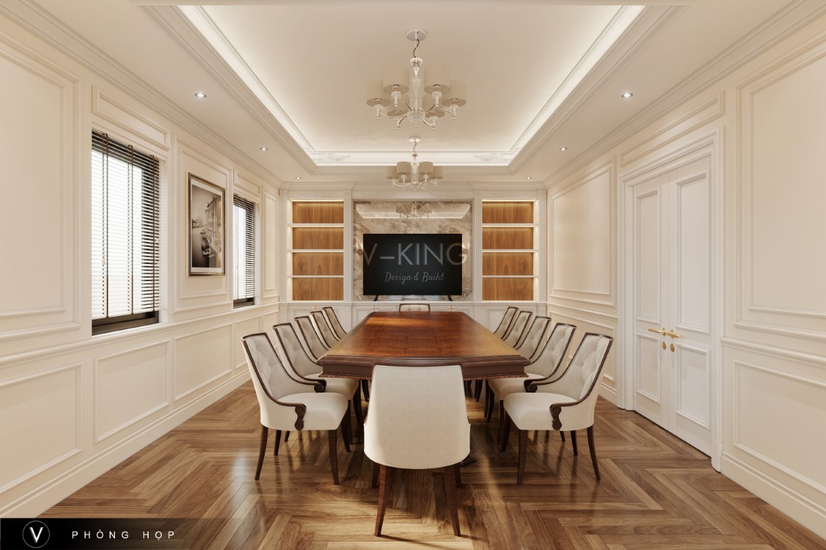 THIẾT KẾ NỘI THẤT VĂN PHÒNG TÂN CỔ ĐIỂN Thiết kế nội thất văn phòng tân cổ điển