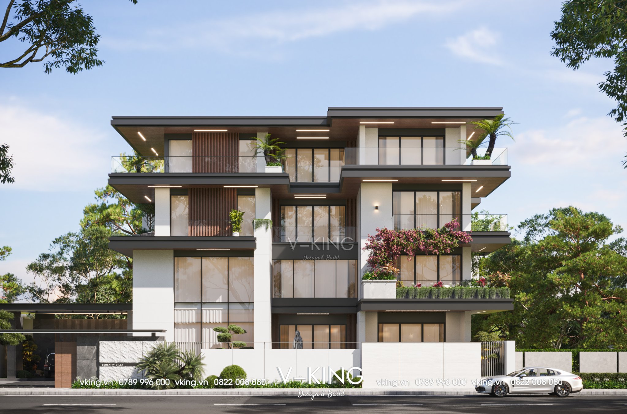 Thiết kế Biệt thự 4 tầng Hiện đại ấn tượng