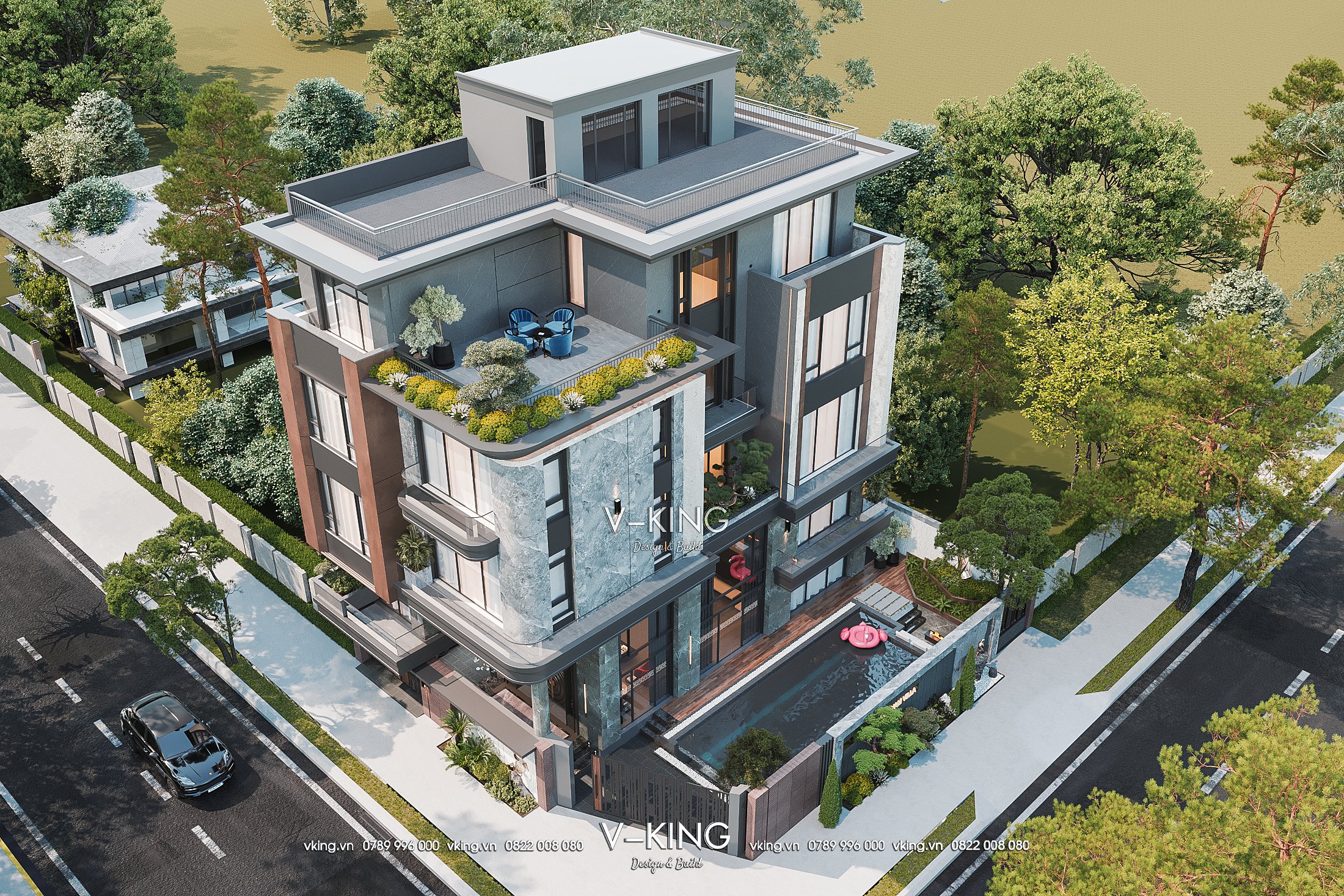 biệt thự nhà đẹp có hồ bơi