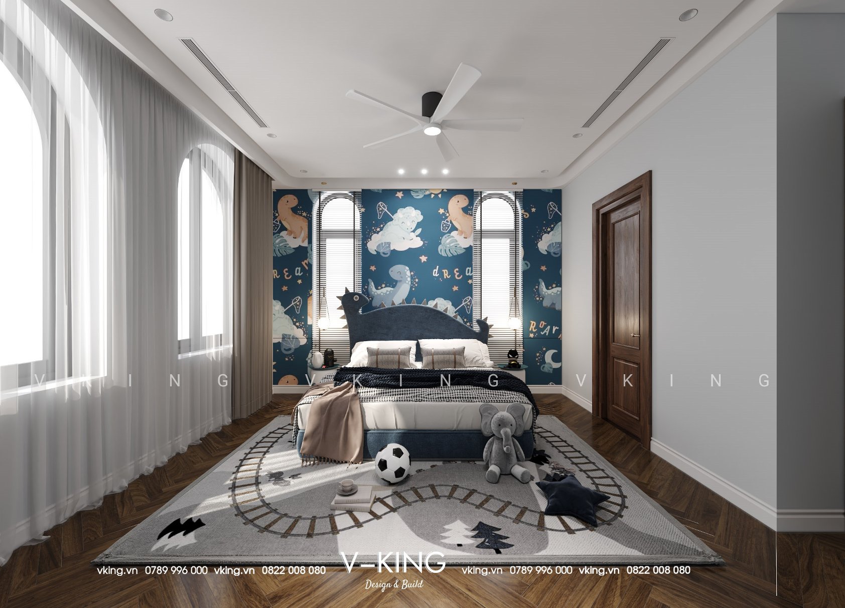 5 Ý TƯỞNG THIẾT KẾ PHÒNG NGỦ BÉ TRAI ĐỘC ĐÁO VÀ ẤN TƯỢNG 8 Thiết Kế Phòng Ngủ Theo Chủ Đề Khủng Long