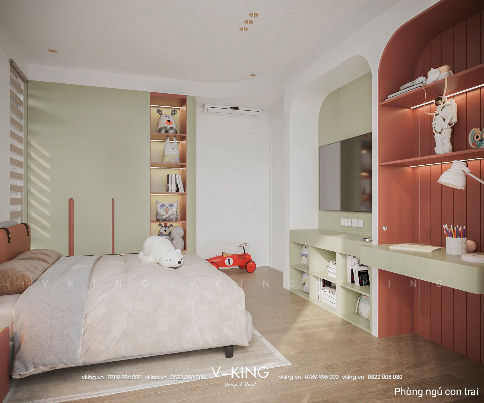 5 Ý TƯỞNG THIẾT KẾ PHÒNG NGỦ BÉ TRAI ĐỘC ĐÁO VÀ ẤN TƯỢNG 5 Phòng ngủ bé trai đầy màu sắc