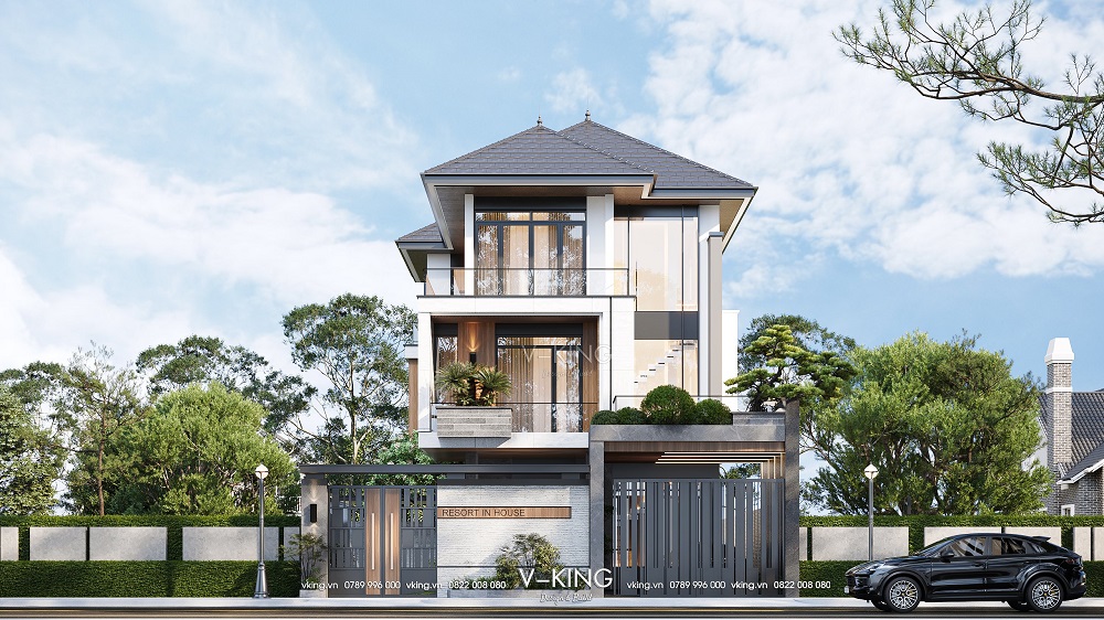 THIẾT KẾ NHÀ HẢI PHÒNG ĐƠN VỊ VKING THI CÔNG UY TÍN 5 thiet ke nha 3 tang hien dai mai nhat hai phong 2