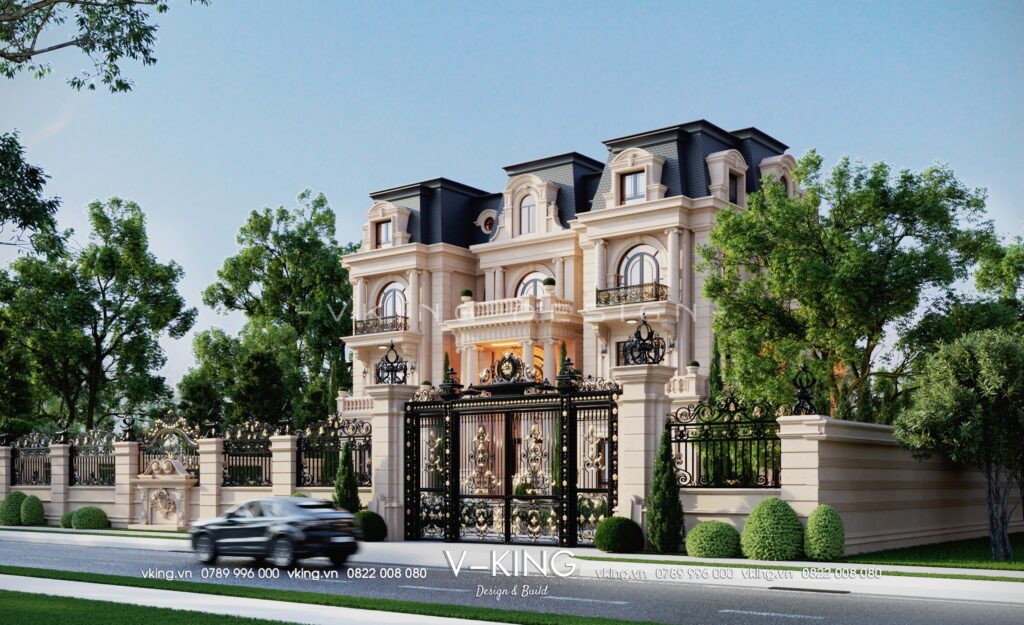 Thiết kế biệt thự tân cổ điển với hệ mái mansard bề thế